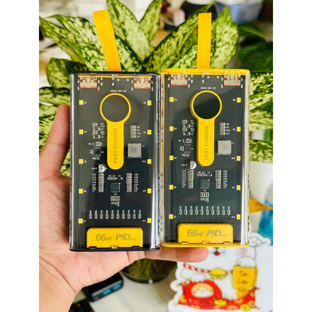 Sạc Dự Phòng Trong Suốt 20000mah Sạc Nhanh 22.5w Màn Hình Led
