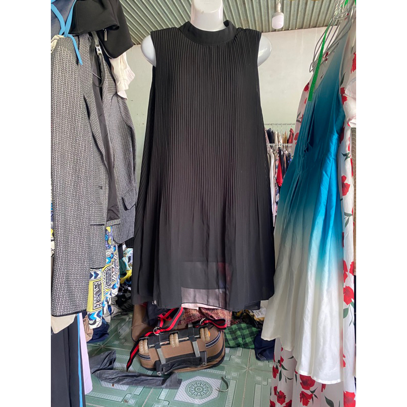 Áo váy xếp ly dáng A