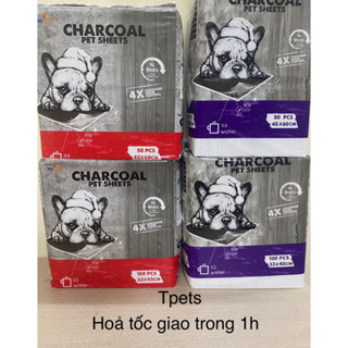 Tấm lót vệ sinh than hoạt tính cho chó mèo (ruột xám)
