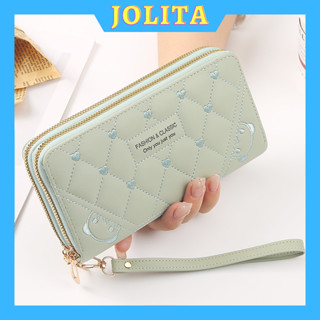 Ví nữ dài cầm tay Hàn Quốc thời trang cao cấp đựng tiền nhiều ngăn khóa kéo dễ thương giá rẻ JOLITA VDCT60