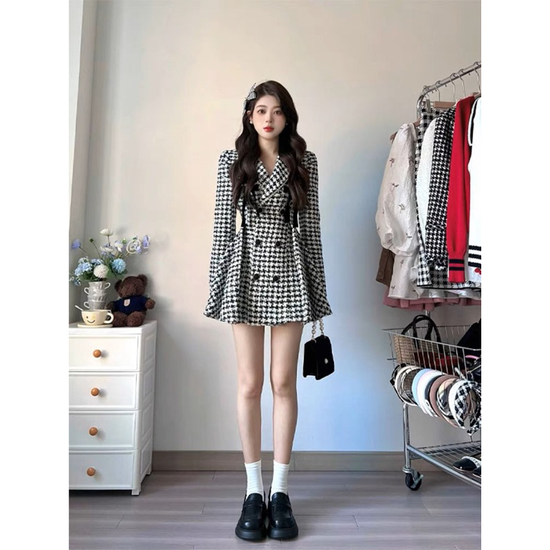 (ORDER) ÁO VÁY DẠ ZICZAC XIẾT EO TIỂU THƯ