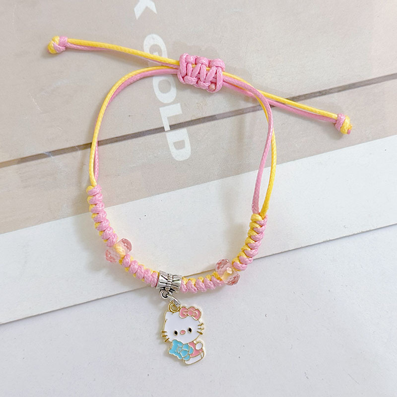 Vòng tay trẻ em dạng dây rút phối charm hoạt hình xinh xắn