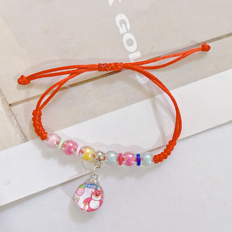Vòng tay trẻ em dạng dây rút phối charm hoạt hình xinh xắn