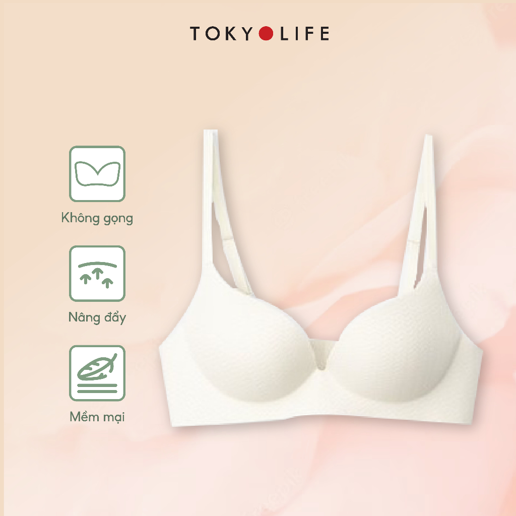 Áo Ngực Bra không gọng Nữ siêu nâng ngực êm ái mềm mại thoáng mát sexy TOKYOLIFE S9BRA001J