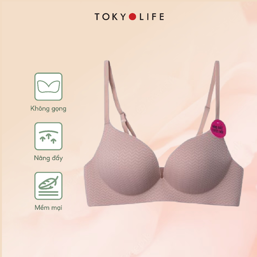 Áo Ngực Bra không gọng Nữ siêu nâng ngực êm ái mềm mại thoáng mát sexy TOKYOLIFE S9BRA001J