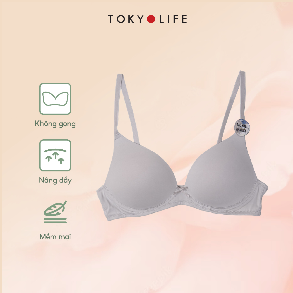 Áo ngực Bra NỮ TOKYOLIFE không gọng, siêu nâng ngực mềm mại thoáng mát sexy S9BRA006K