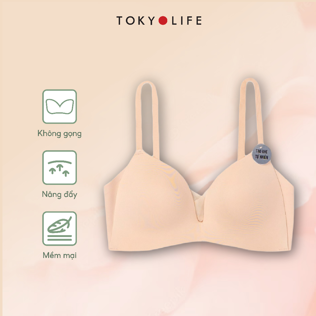 Áo lót Bra NỮ áo ngực không gọng nâng ngực nhẹ nhàng êm ái mềm mại thoáng mát sexy TOKYOLIFE S9BRA009K