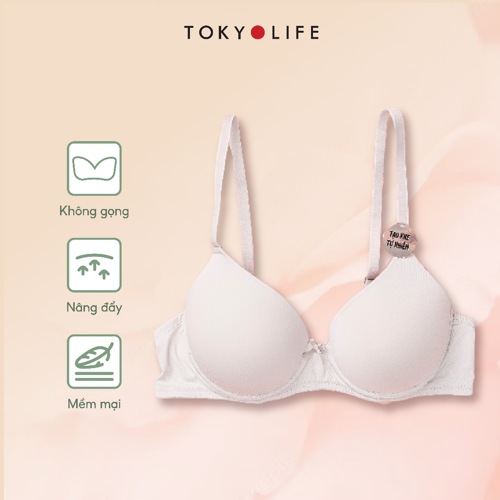 Áo Ngực Bra NỮ có gọng nâng ngực siêu nâng ngực êm ái mềm mại thoáng mát sexy TOKYOLIFE K1/S9BRA015G