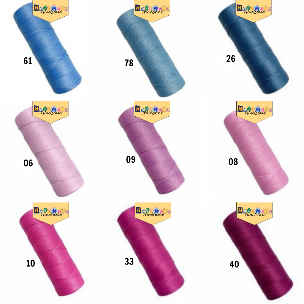 Sợi dệt lõi xám cuộn 130g sợi 2mm dùng làm handmade, móc túi, nón màu đẹp không xù_Nine Store