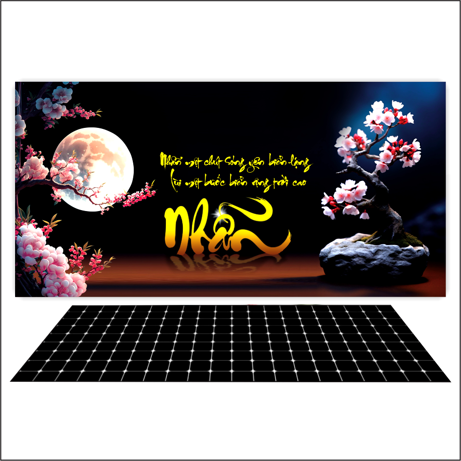 Tranh 3d Decal có sẵn keo, Tranh Dán Bể Cá Thủy Sinh, Bể Cá Rồng (Tranh Dán Lưng)
