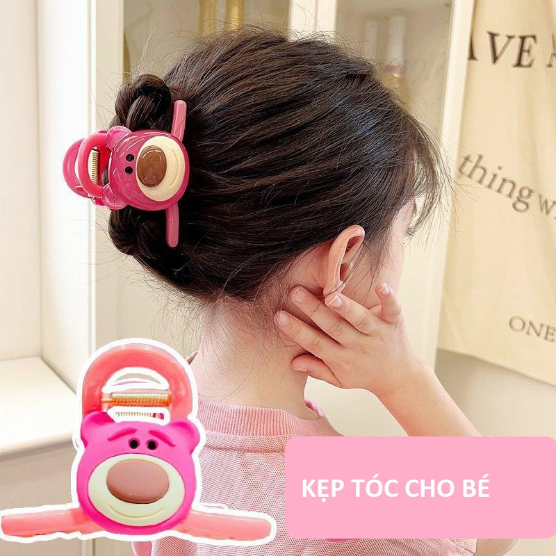 Kẹp tóc cho bé chi tiết họat hình dễ thương phần kẹp chắc chắn màu sắc tươi sáng