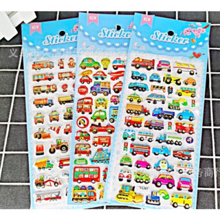 Sticker, hình dán động vật dễ thương, hình dán nổi kitty, doreamon, công chúa, heo peppa