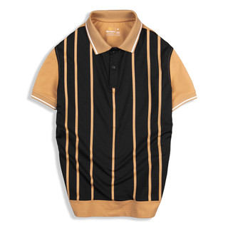 Áo thun Polo nam Lux M501 MIXMEN thiết kế tay ngắn cổ tròn, vải cotton CVC chống nhăn, phối sọc dọc thời trang