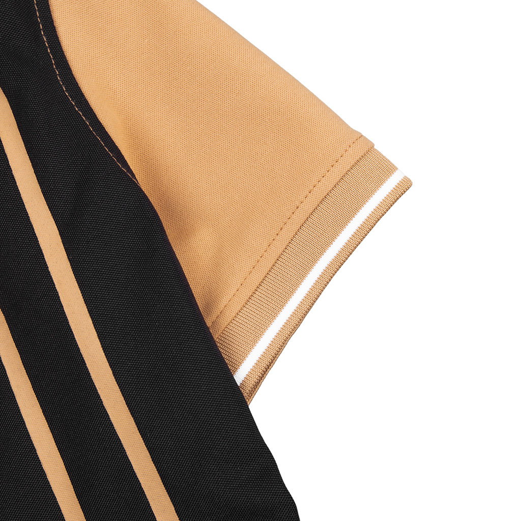 Áo thun Polo nam Lux M501 MIXMEN thiết kế tay ngắn cổ tròn, vải cotton CVC chống nhăn, phối sọc dọc thời trang