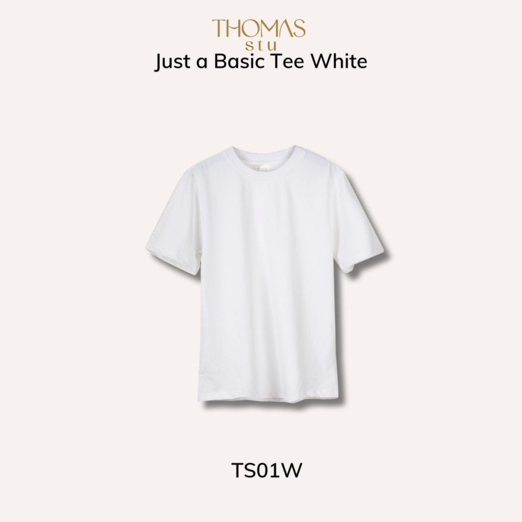 Áo thun nam tay ngắn cổ tròn thun cotton 2 chiều thoáng mát THOMAS STU simple live gentle mind TS01