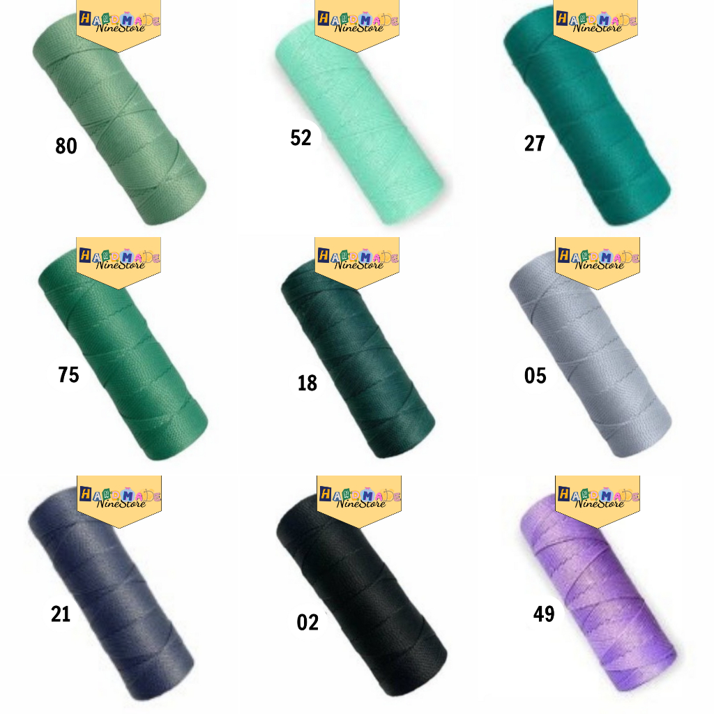 Sợi dệt lõi xám cuộn 130g sợi 2mm dùng làm handmade, móc túi, nón màu đẹp không xù_Nine Store