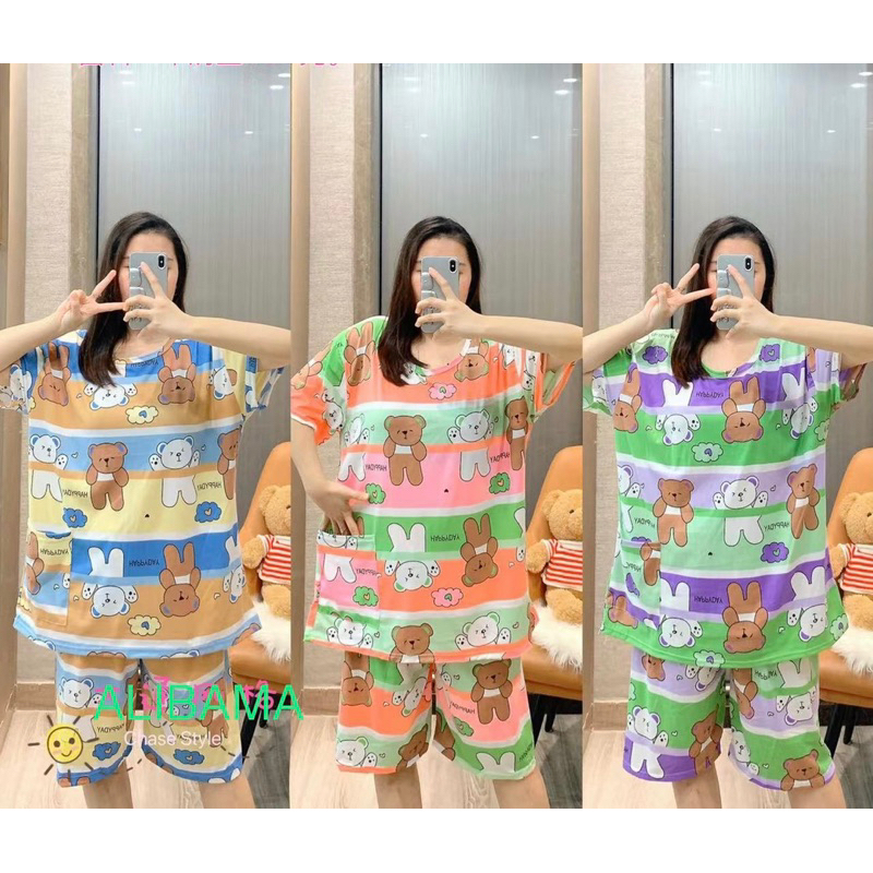 Đồ ngủ bigsize, bộ thun size lớn mặc nhà từ 75kg - 110kg, ngang áo 67cm, Ship Hoả Tốc trong 30’