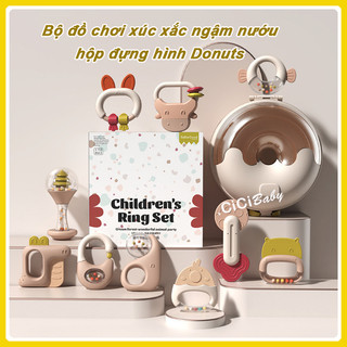 Lục lạc cho bé, xúc xắc gặm nướu cho bé 𝟭𝟬 𝗺𝗼́𝗻 𝗸𝗲̀𝗺 𝗵𝗼̣̂𝗽 đ𝘂̛̣𝗻𝗴 𝗗𝗼𝗻𝘂𝘁𝘀, có thể tiệt trùng ở nhiệt độ cao