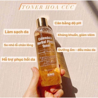 Nước hoa hồng hoa cúc SNO calendula herbal phyto 200ml cân bằng và làm ẩm da dịu nhẹ