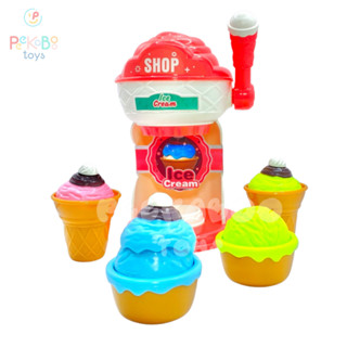 Bộ đồ chơi Máy làm kem bán kem mini với màu sắc dễ thương cho bé Ice Cream Shop 818-255 đồ chơi trẻ em Peekaboo Toys