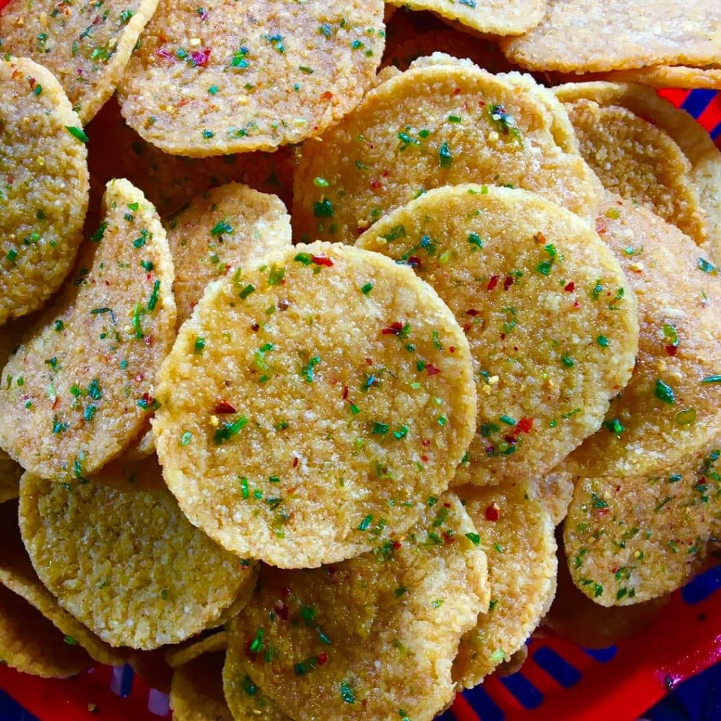 5 Gói cơm cháy mắm hành siêu giòn thơm ngon nhà Mlem Food.