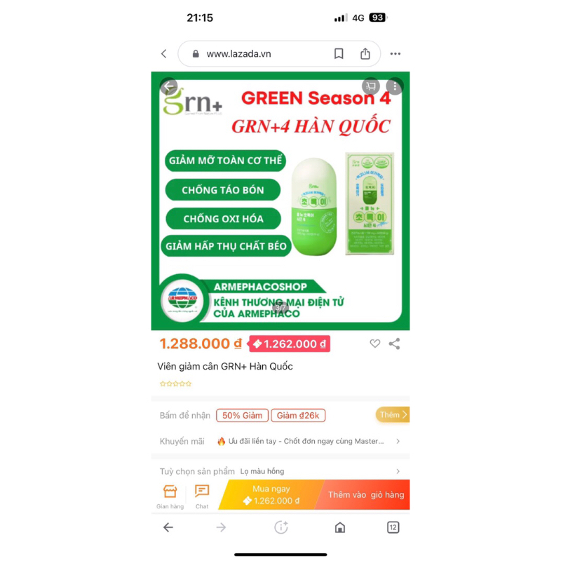 Giảm cân GRN 1.288k