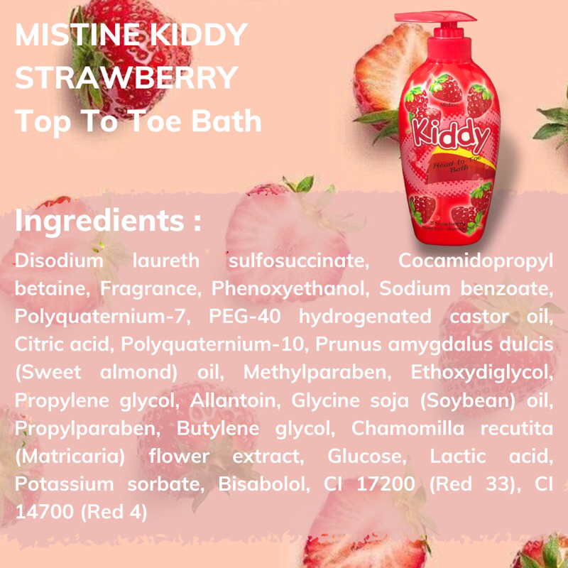 SỮA TẮM GỘI TOÀN THÂN TRẺ EM  MISTINE KIDDY HƯƠNG DÂU 400ML