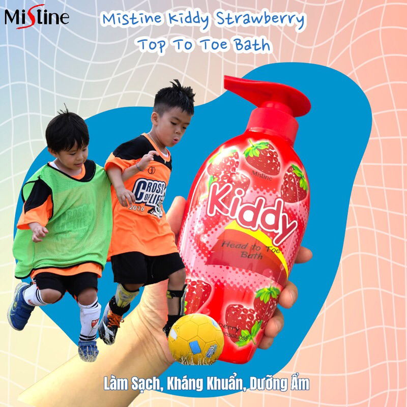 SỮA TẮM GỘI TOÀN THÂN TRẺ EM  MISTINE KIDDY HƯƠNG DÂU 400ML
