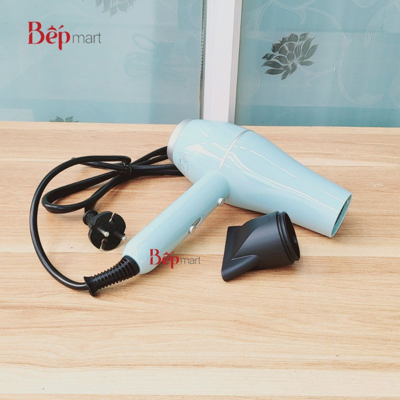 Máy sấy tóc Locknlock Hair dryer 1600-1900W- Màu băng xanh  ENA144LBLU, sấy nóng lạnh, bepmart - hàng chính hãng lock&lo
