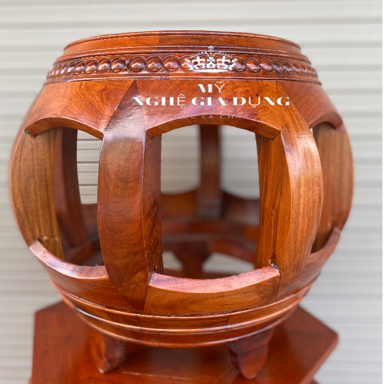 Đôn trống ,Kỷ tròn kiểu trống đôn tròn cocor điển kiểu trống kê đồ ngồi trang trí nhà cửa gỗ hương