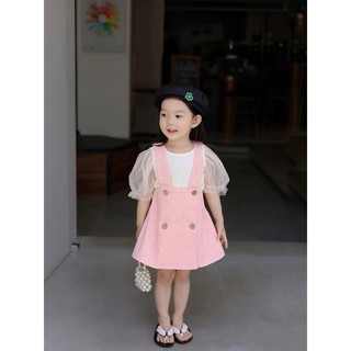 set áo +váy yếm kaki