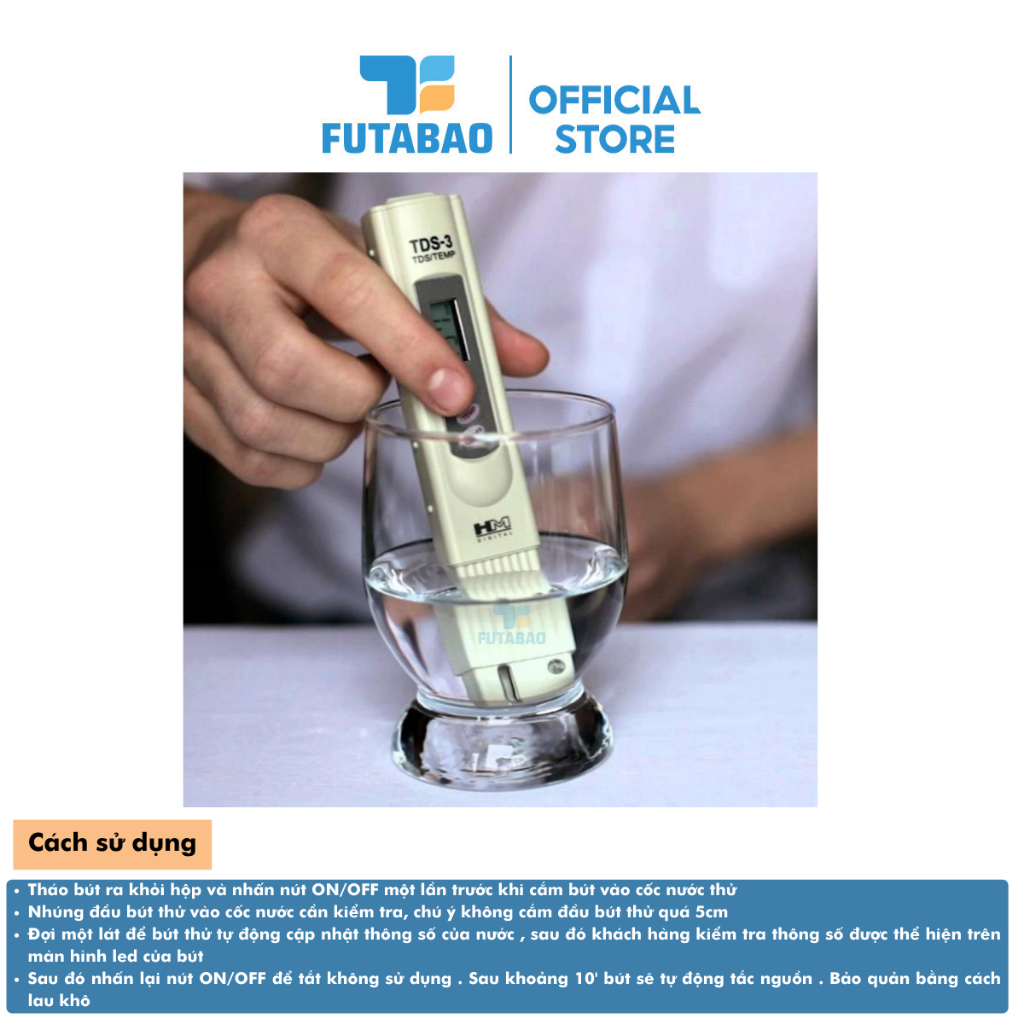 Bút Thử Nước Sạch Futabao - Máy Đo Kiểm Chất Lượng Nước