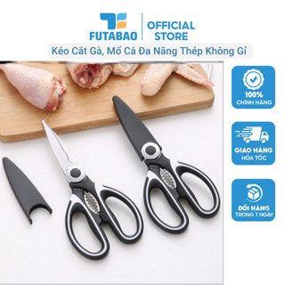 Kéo Nhà Bếp Cắt Gà, Mổ Cá Đa Năng Thép Không Gỉ Futabao