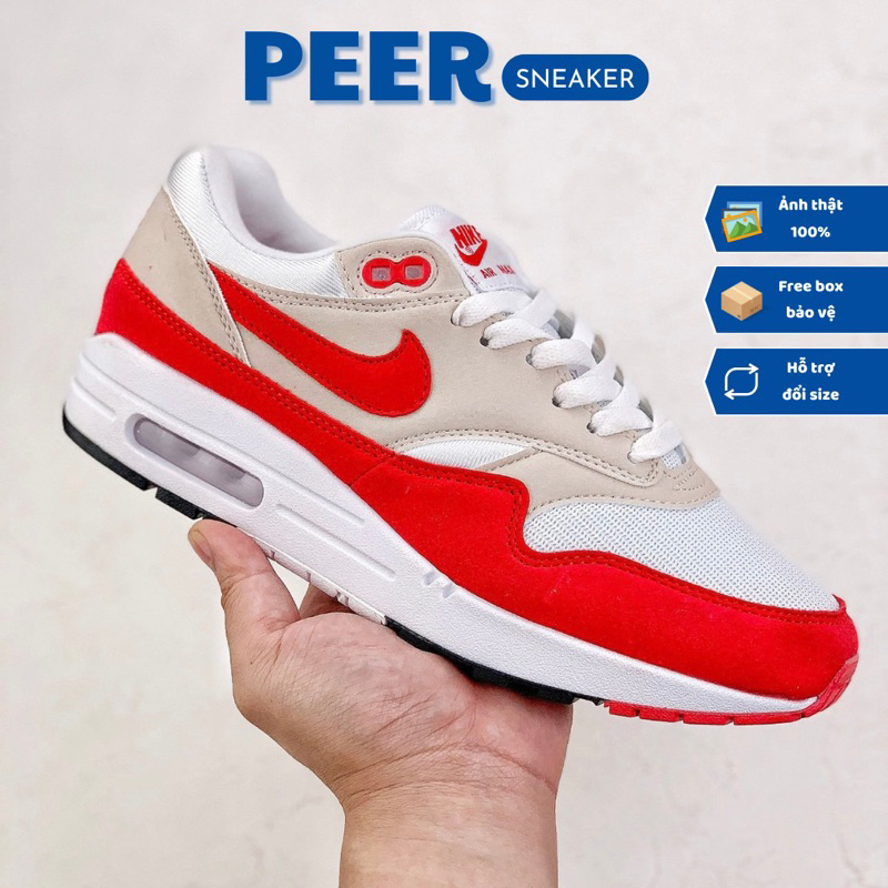 Giày Nike Air Max 1 Anniversary OG Red 908375-103 Hàng TC