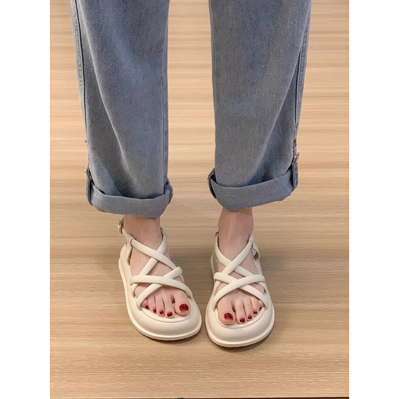 Sandal quai đan chéo kiểu dáng đế bánh mì siêu xinh