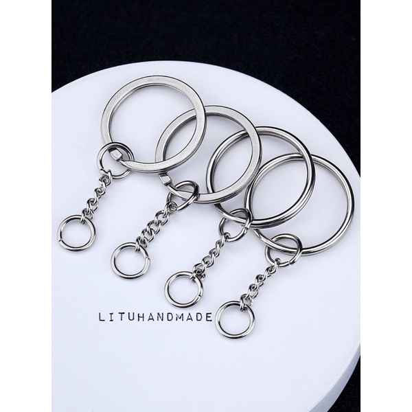 Túi 10 Khoen , Móc Khoá INOX tròn ,dẹt _LM29