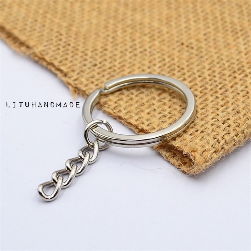 Túi 10 Khoen , Móc Khoá INOX tròn ,dẹt _LM29