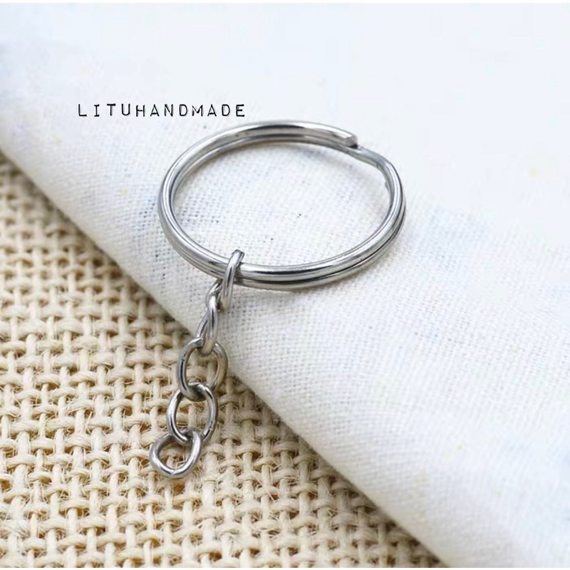 Túi 10 Khoen , Móc Khoá INOX tròn ,dẹt _LM29