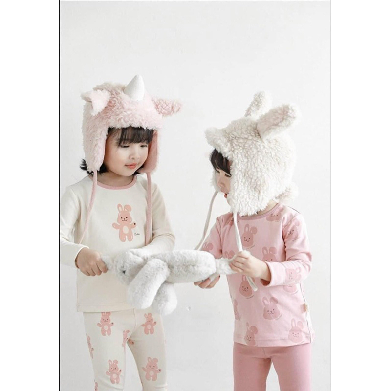 Combo 2 Bộ Thỏ Cam Trắng Hồng Cho Bé Gái