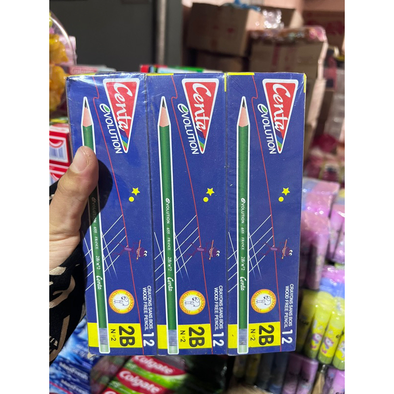 Hộp 12 bút chì pháp kèm đầu tẩy