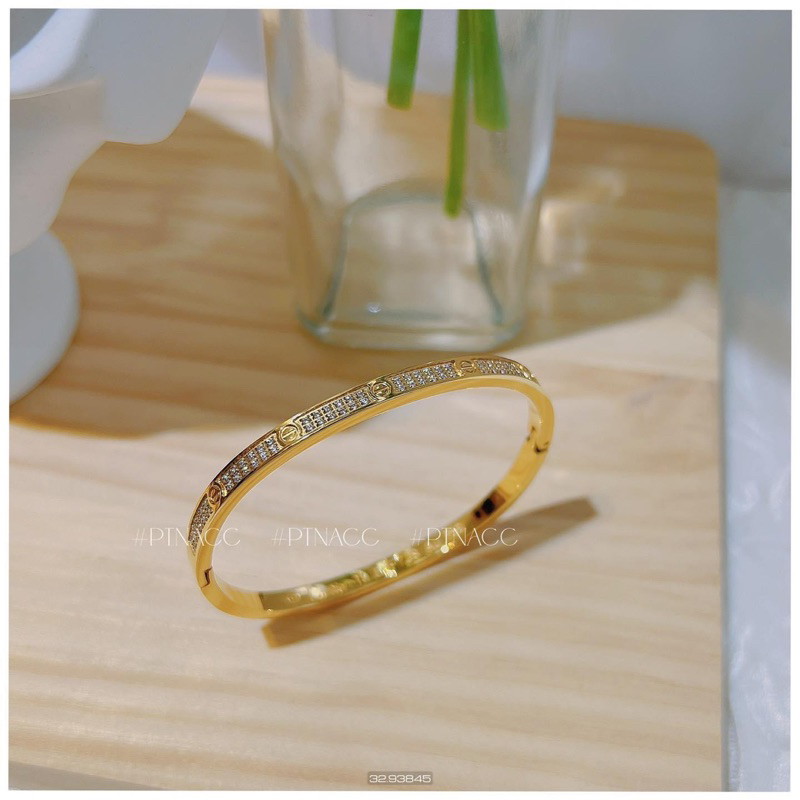 Vòng tay Titan Ca-ti-e full 2 hàng đá