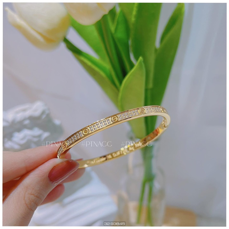 Vòng tay Titan Ca-ti-e full 2 hàng đá