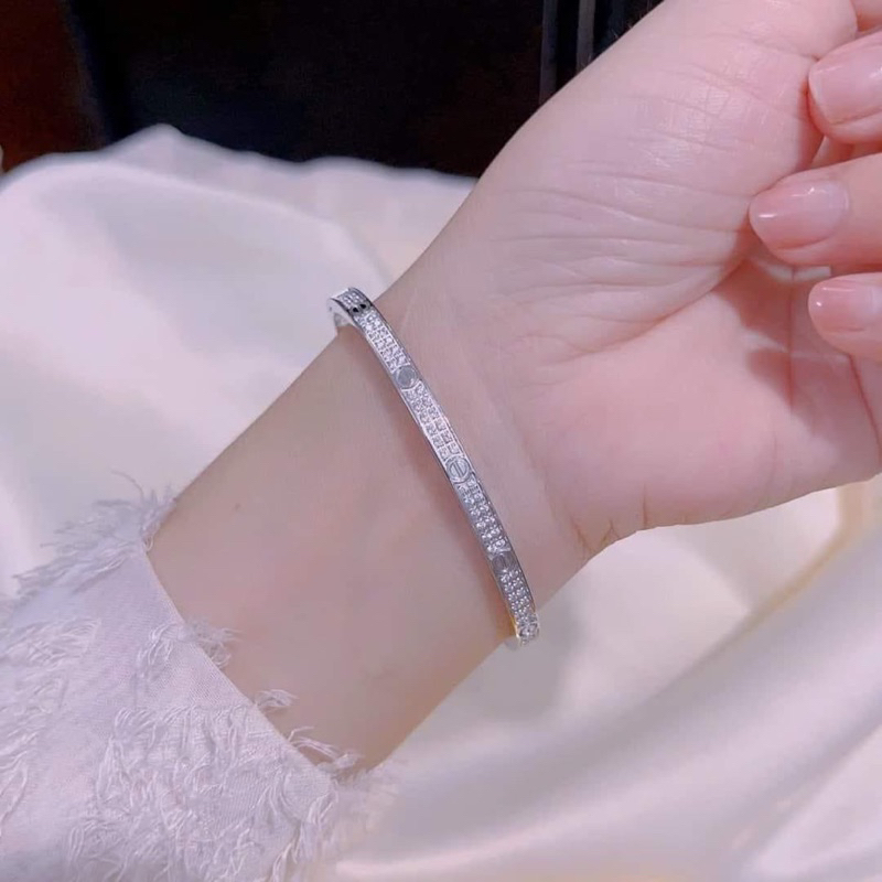 Vòng tay Titan Ca-ti-e full 2 hàng đá