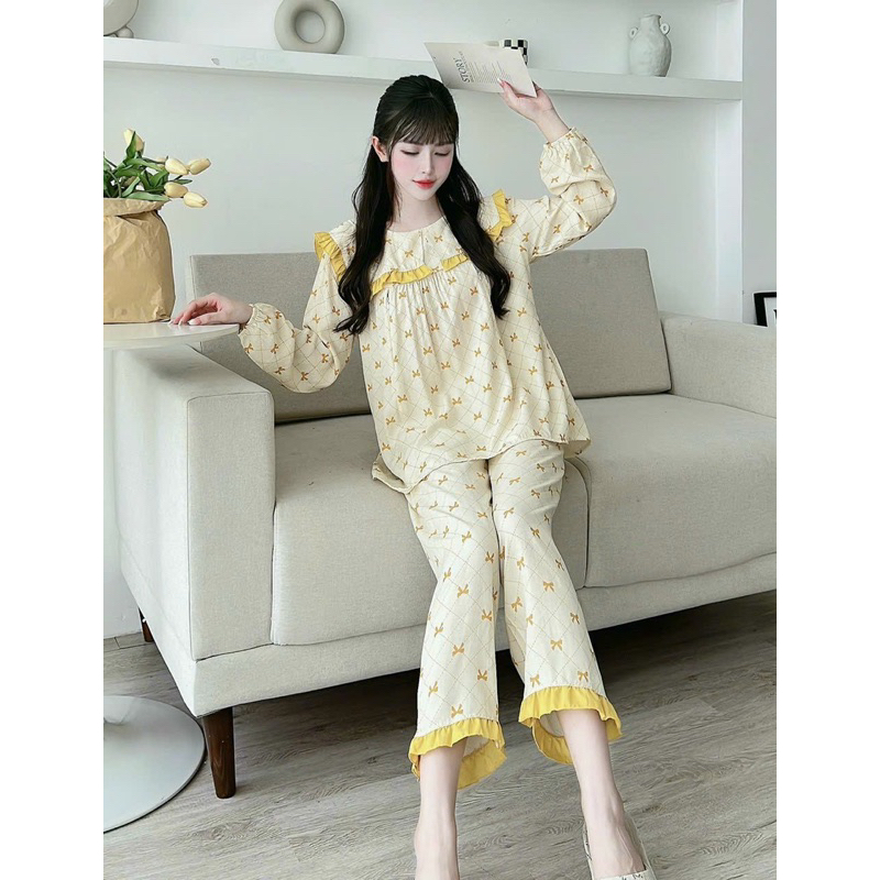 Đồ bộ bầu + sau sinh cho bé bú -db115