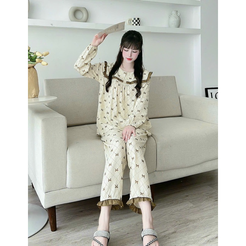 Đồ bộ bầu + sau sinh cho bé bú -db115