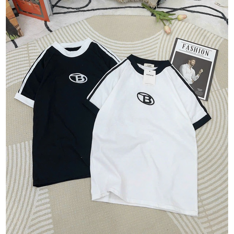 Áo thun baby teen phối viền cổ và tay siêu đáng ỉu.