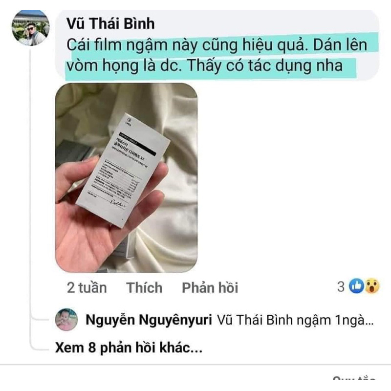 Film ngậm siêu trắng da DR ESTHER formula Glutathione Direct Film 3X Hàn Quốc hộp 30 miếng