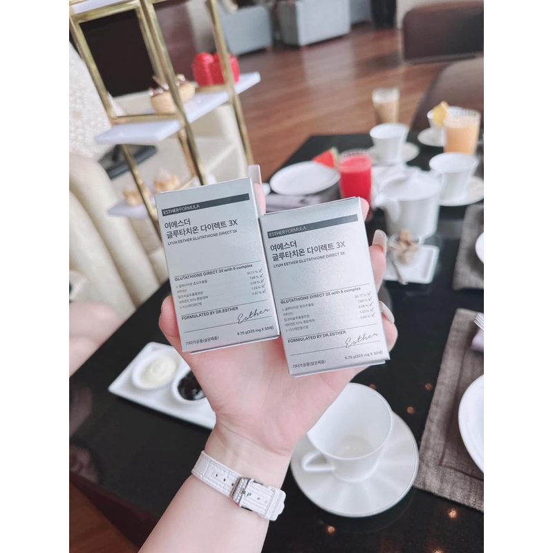 Film ngậm siêu trắng da DR ESTHER formula Glutathione Direct Film 3X Hàn Quốc hộp 30 miếng