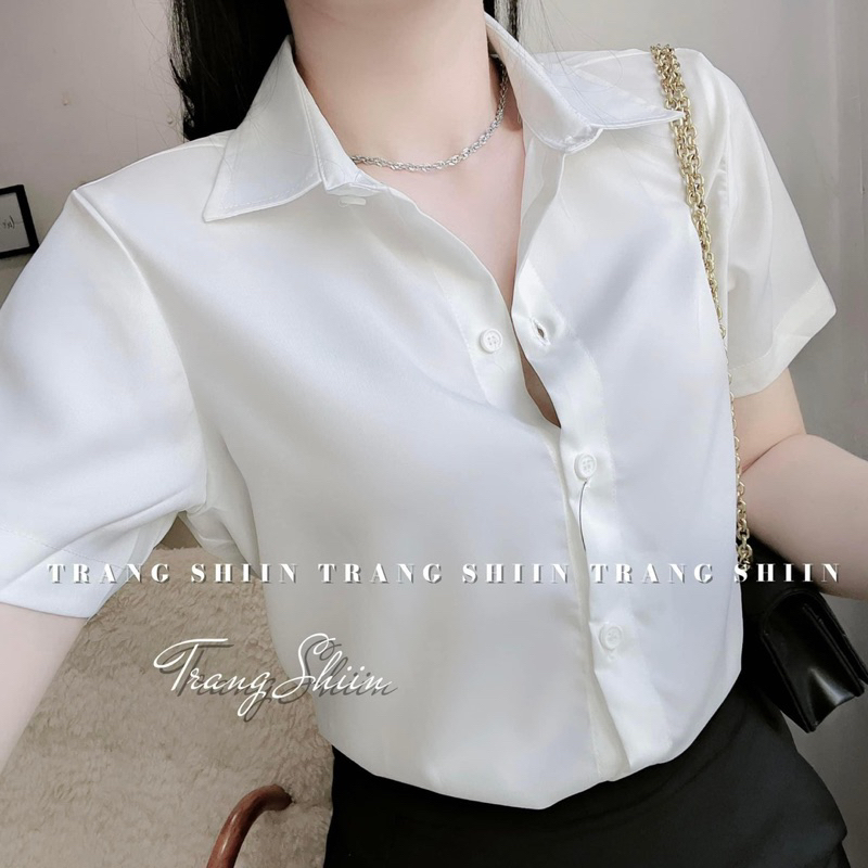 Áo sơ mi trắng tay ngắn , áo sơ mi nữ công sở