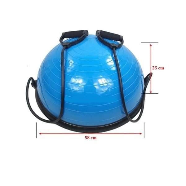 Bóng Bosu Tập Thể Dục, Yoga Tại Nhà Cao Cấp Tặng Dây Kéo Tay Và Bơm Bóng